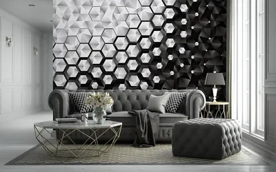 3d фото на заказ, черно-белые обои в квадрат росписи, стерео, абстрактный  туннель, Космический шар, фон для стен, домашний декор | AliExpress