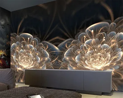 WELLYU Фэнтези для помещений 3d обои ослепительный цветок журнальный столик Рабочий  стол дизайн бар оснащение фоновая стена papel de parede3D | AliExpress