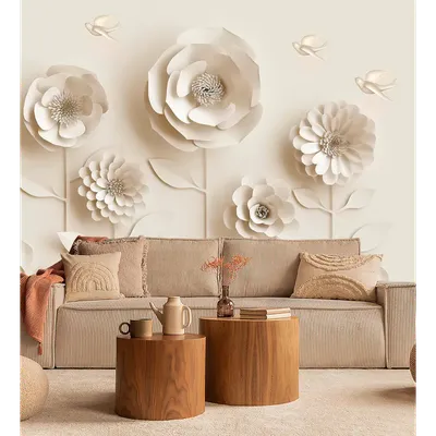 Фотообои на стену флизелиновые 3d цветы птицы 300x270 см Luxury Walls  AM24303 по цене 5900 ₽/шт. купить в Москве в интернет-магазине Леруа Мерлен