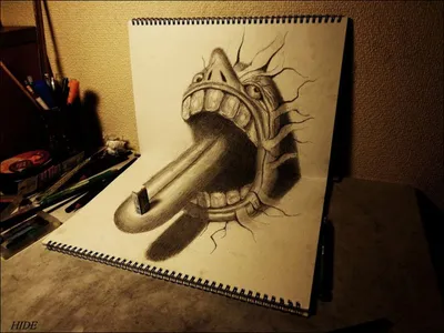 Как нарисовать 3D рисунок карандашом Илюзия/Impossible figure 3D drawing  ilyuzy - YouTube