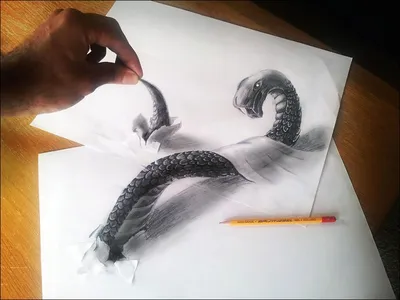 Удивительные 3D рисунки карандашом на бумаги _russian.china.org.cn