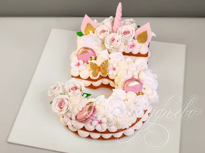 Торт цифра 5 (Сборка и оформление) / Number 5 cake - YouTube