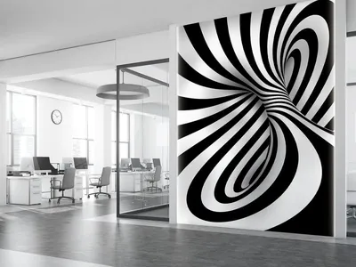 Фотообои Черно белая абстракция купить на стену • Эко Обои