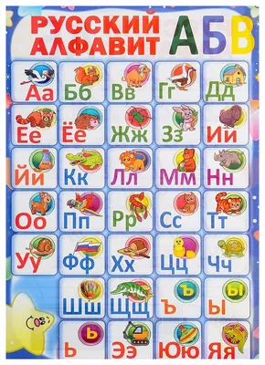 Купить постер (плакат) Для школы - Русский. Алфавит (артикул 130516)