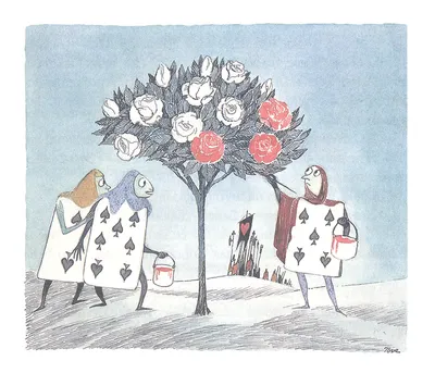 Иллюстрация Алиса в Зазеркалье в стиле классика | Illustrators.ru