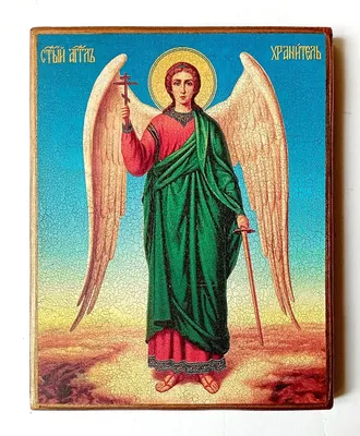 Детская икона \"Ангел-хранитель\" - купить в подарок на Крестины ребенка