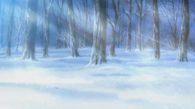 Anime Artist :: Anime :: Опасные Няшки :: Anime Няши :: зима :: лес ::  Природа :: волки - JoyReactor