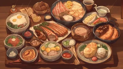 что такое аниме еда, картинка еда, еда, картина фон картинки и Фото для  бесплатной загрузки