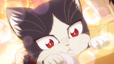 черная кошка аниме с пурпурными глазами котенок, созданный помощником по  генераторам. Иллюстрация штока - иллюстрации насчитывающей неон,  генеративно: 280160315