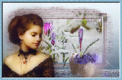 Скачать обои Девушка, Весна, Аниме, Живопись, раздел арт в разрешении  640x960