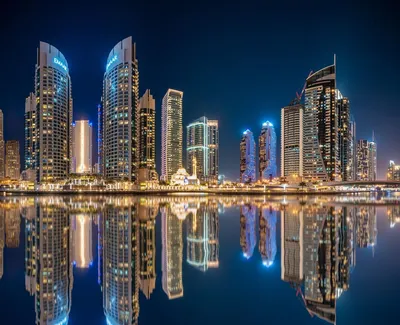 Обои на рабочий стол Симметрия Дубая, Объединенные Арабские Эмираты /  Dubai, United Arab Emirates, фотограф Evgeni Fabis, обои для рабочего стола,  скачать обои, обои бесплатно
