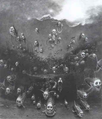 Черно-белые рисунки Zdzislaw Beksinski | Пикабу