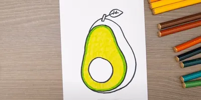 Авокадо для срисовки милые и няшные картинки (30 шт)