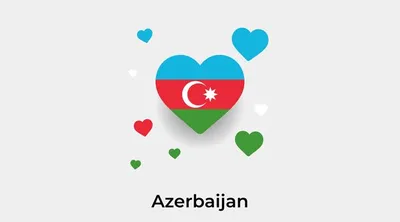 The national flag of the Azerbaijan and the inscription I love Azerbaijan.  Vector illustration Stock Vector | Adobe Stock