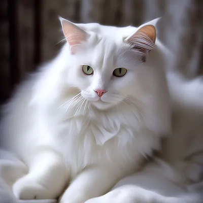 Мой кот белый и пушистый | Пикабу