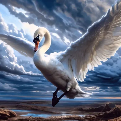 А белый лебедь на пруду... | Пикабу