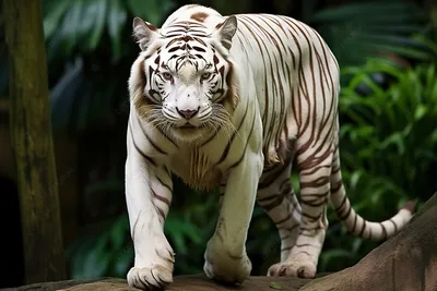 Красивый белый тигр полностью из …» — создано в Шедевруме