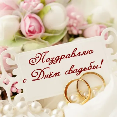 Открытка на День свадьбы - пожелание и кольца на ярком фоне | Свадьба, День  свадьбы, Картинки жениха