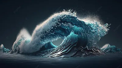 Большие волны моря - 68 фото