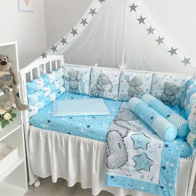 Бортики в кроватку для новорожденных,Бортики Happy Family Studio | Mama  Relax