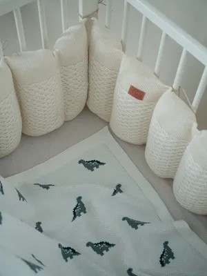 Комплект в кроватку постельное белье бортики в кроватку для новорожденных и  малышей с балдахином Mamdis | AliExpress