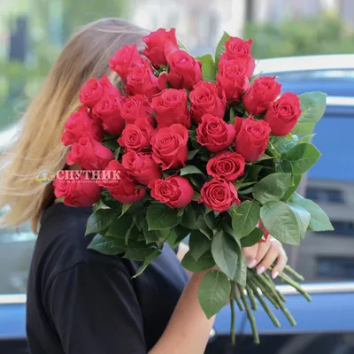 Доставка 7 красных роз по Караганде - Арт-букет