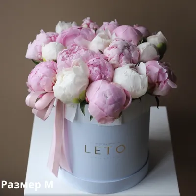 Букет пионов с кустовой розой и маттиолой купить с доставкой в СПб