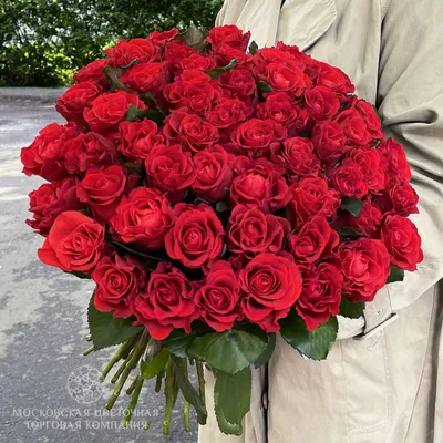 Купить Букет из розовых роз Премиум (70 см) с доставкой в Омске - магазин  цветов Трава