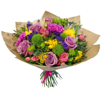 Букет цветов «День рождения» заказать с доставкой по цене 5 260 руб. в  Алупке