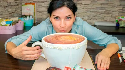Уютное кафе торт и чай» — создано в Шедевруме