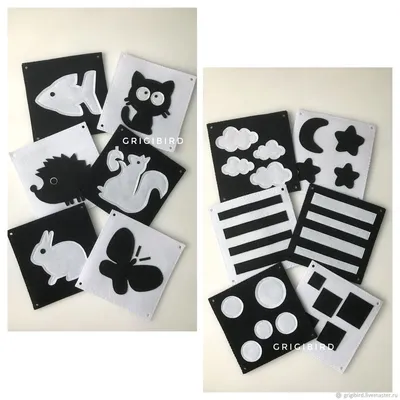 Карточки для новорожденных малышей черно-белые \"Книжки-гармошки\"  двухсторонние - купить с доставкой по выгодным ценам в интернет-магазине  OZON (1017449112)