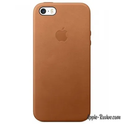 Купить Кожаный чехол для iPhone 5/5s/SE золотисто-коричневого цвета |  apple-rostov.com
