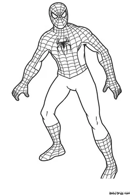 Раскраска Фото человека-паука распечатать - Человек-паук