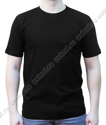 Черная футболка плотностью 170-175 г/кв.м. купить от производителя оптом и  в розницу