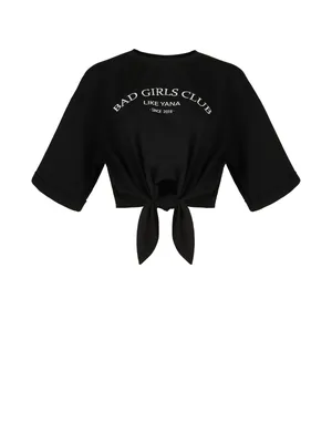 Черная футболка с вышивкой щенка и цветными булавками 50220 за 264 грн:  купить из коллекции Summer story - issaplus.com