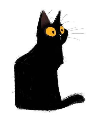 силуэт черной кошки, png | PNGWing