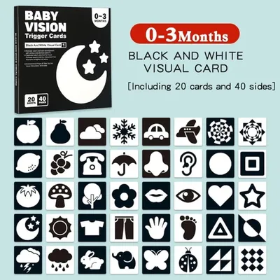 Черно белые картинки для новорожденных для распечатки