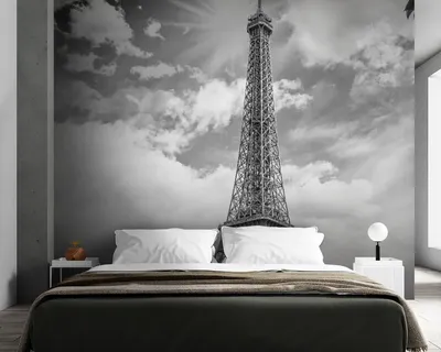 Эйфелева башня имеет красивую черно белую фотографию, черно белая картинка Эйфелевой  башни фон картинки и Фото для бесплатной загрузки