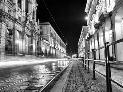 Фотообои \"Ночной город чёрно-белый\" - купить по выгодной цене - Ink-project