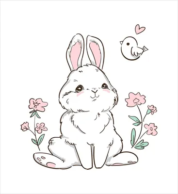 Чёрно-белый декоративный кролик