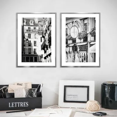 Париж фото Черно-белые картины в гостиную Архитектура Постеры на стену  купить в интернет-магазине Ярмарка Мастеров по цене 2800 ₽ – MO036BY |  Фотокартины, Москва - доставка по России