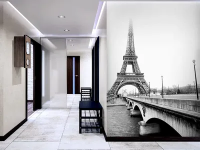 Фотообои Чёрно-белый Париж на стену. Купить фотообои Чёрно-белый Париж в  интернет-магазине WallArt