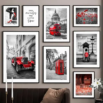 Черно Белые Фото С Красным Акцентом - Эстетика Жилья: Статьи о Доме и Декоре