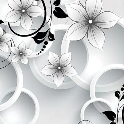 Чёрно белые цветы - красивые фото