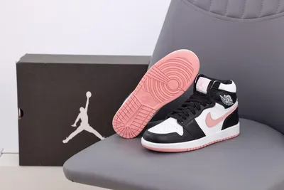 Кроссовки Nike Air Jordan 1 Low черно-розовые купить