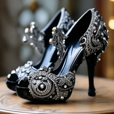 Черные туфли из черного жемчуга и …» — создано в Шедевруме