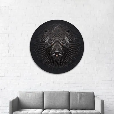 Настенная картина «черный лев» с вдохновляющими словами | AliExpress