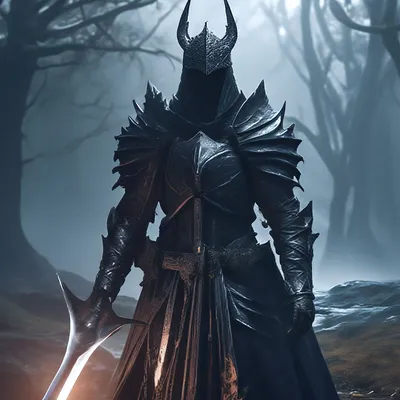 Черный рыцарь, охотник на демонов, …» — создано в Шедевруме