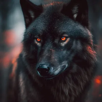 Черный волк с красными глазами | Animals, Dreamy