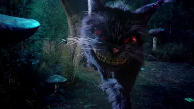 Чеширский кот из фильма реалистично…» — создано в Шедевруме